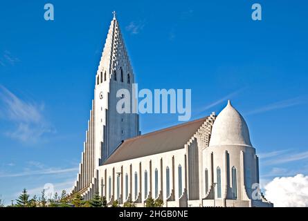 Hallgrimskirkja, the city's landmark, Iceland, Reykjavik Stock Photo