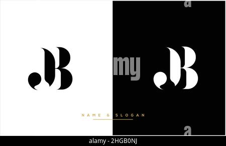 JB, BJ Abstract Letters Logo monogram Stock Vector