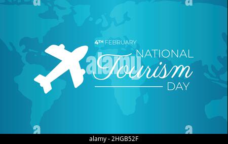 National Tourism Day Background Illustration Banner Stock Vector