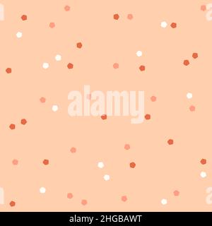 St. Valentine's Day seamless pattern. Colorful confetti on a pink background Stock Vector