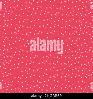 Simple seamless pattern. Abstract gray balls on a red background. Valentine's Day background. Flat design in boho style. Stock Vector