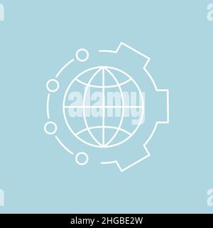 Artificial intelligence and machine learning line icon Stock Vector