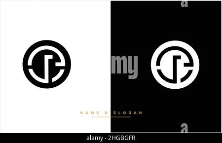 JE, EJ Abstract Letters Logo monogram Stock Vector