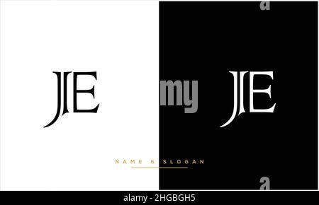 JE, EJ Abstract Letters Logo monogram Stock Vector