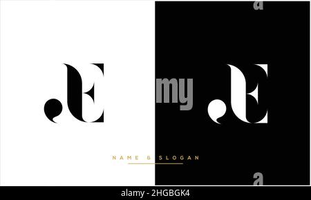 JE, EJ Abstract Letters Logo monogram Stock Vector