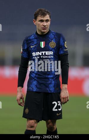 San Siro stadium, Milan, Italy, January 19, 2022, Nicolo Barella (FC Internazionale) looks on  during  Inter - FC Internazionale vs Empoli FC - Italia Stock Photo