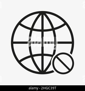 No internet connection icon. No signal sign. Stock Vector