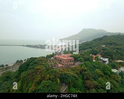 Aerial view of Former British Consulate at Takao, Kaohsiung, Taiwan. Stock Photo