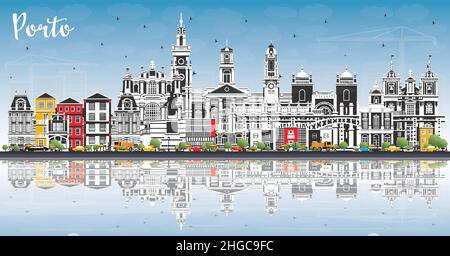 Porto Vector Portugal. City Skyline with Color Buildings. Vector Illustration ...