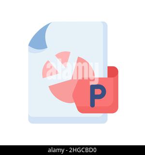 slide document file paper page single isolated icon with flat style vector illustration Stock Photo