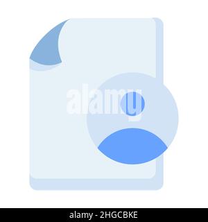 personal document file paper page account user single isolated icon ...