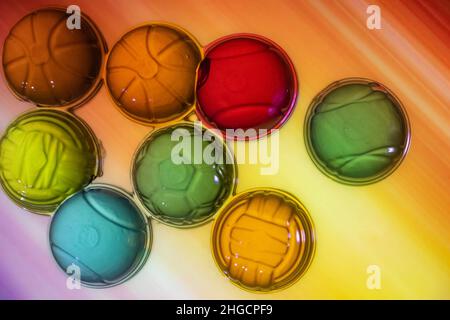 Background of colored jelly beads Stock Photo