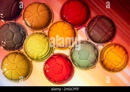 Background of colored jelly beads Stock Photo