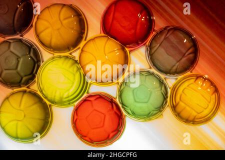 Background of colored jelly beads Stock Photo