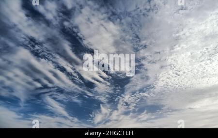 Lots Of Clouds In The Blue Sky Stock Photo