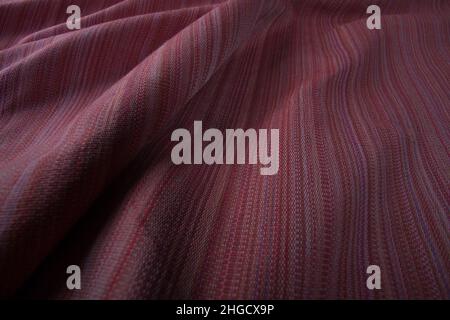 Close up of texture of hand woven cotton cloth, Thai cotton natural color dyed Stock Photo