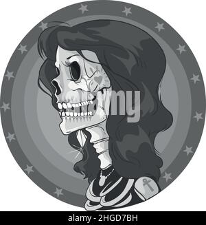 Art Skull Day of the dead. stock illustration Stock Vector