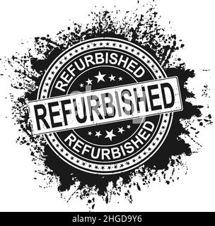 Refurbished product vector rubber stamp vector illustration on white Stock Vector