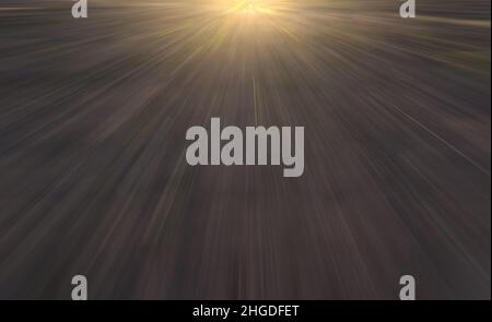 Abstract blurred background. The movement of light rays on a dark background. Stock Photo