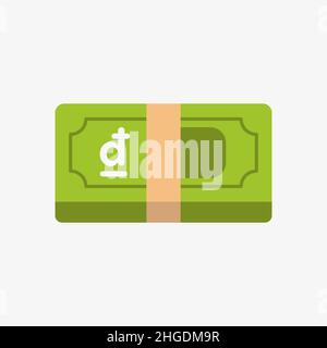 Dong icon. Vietnamese currency symbol on banknote Stock Vector