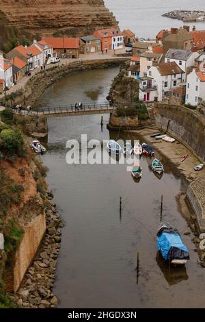 Staithes  a seaside village in the borough of Scarborough in North Yorkshire England Stock Photo