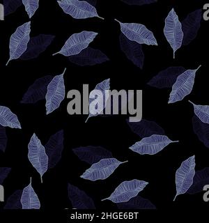 Tropical leafs pattern .Botanical Vector illustration. Tropical plants. Modern exotic design for paper, cover, fabric, interior decor. Exotic Rapport Stock Vector