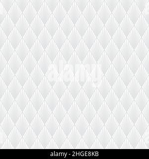 Retro Harlequin Seamless Background in Light Gray and White Color. Vector Tileable pattern. Stock Vector
