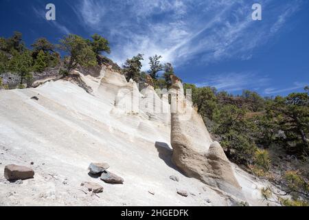 Rock Formations Paisaje Lunar on Canary Island Tenerife, Spain Stock Photo