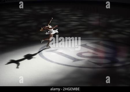 Opening Ceremony at the ISU Four Continents Figure Skating Championships 2022, at Tondiraba Ice Hall, on January 20, 2022 in Tallinn, Estonia. Credit: Raniero Corbelletti/AFLO/Alamy Live News Stock Photo