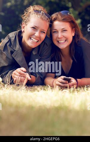 Skanderborg. Cropped shot of friends at the Skanderborg festival. Stock Photo