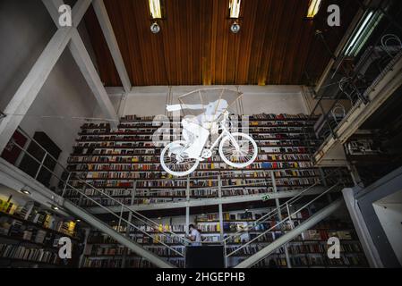 Flying Bicycle Inside Ler Devagar Read Slowly Bookstore Named flying-bicycle-inside-ler-devagar-read-slowly-bookstore-named