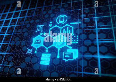 IoT theme with abstract high speed technology Stock Photo