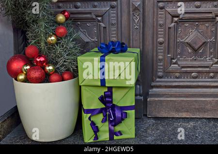 A scene from the moments of surprises on New Year's Eve, Sofia, Bulgaria Stock Photo