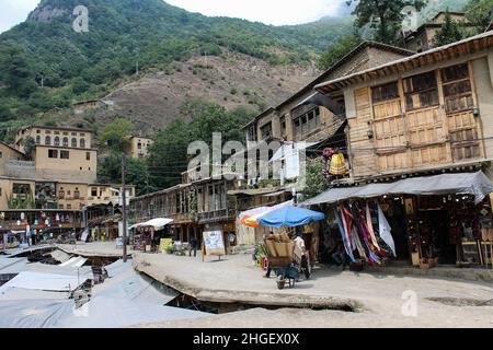 Masuleh village, Iran terraced into very steep hillsides Stock Photo