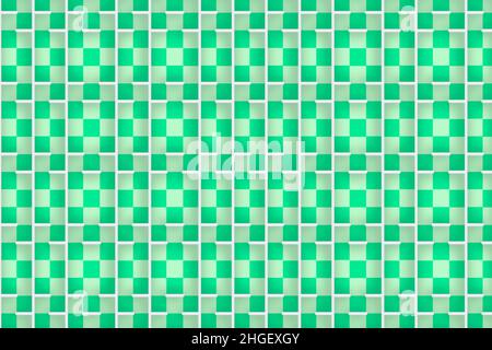 Light green and dark green cells of many colored squares. Abstract Stock Photo