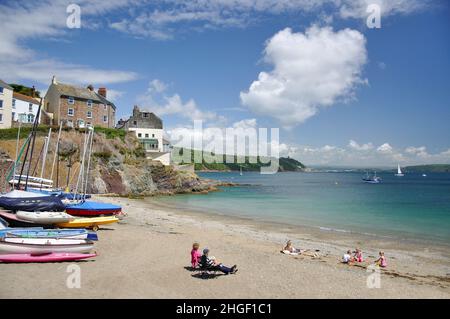 Beach view, Cawsand, Cornwall, England, United Kingdom Stock Photo