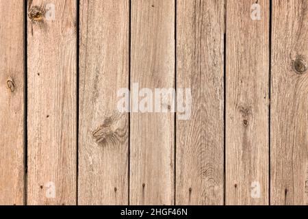 Vertical light brown wooden planks background Stock Photo