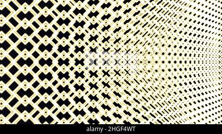 Animation of a grid lines and squares generated moving around randomly suitable for background use. A multi-color geometric shapes in motion. Colorful Stock Photo