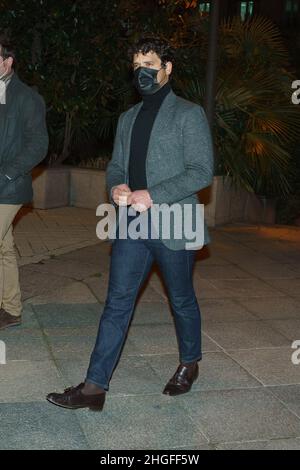 Madrid, Spain. 20th Jan, 2022. Miguel Abellan arrives at Santa Barbara church for the funeral of Jaime Ostos.The bullfighter died on January 8th 2022 in Bogota (Colombia), where he was on vacation with his wife, Maria Angeles Grajal. Credit: SOPA Images Limited/Alamy Live News Stock Photo