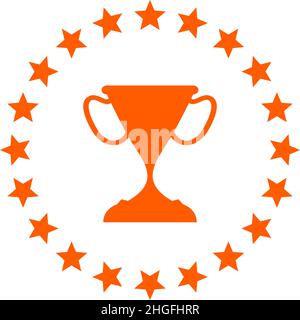 Trophy icon logo design vector illustration template Stock Vector