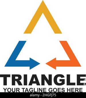 Triangle logo design inspiration vector template Stock Vector