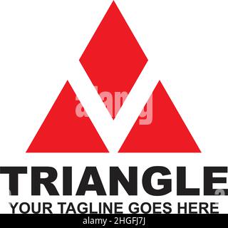 Triangle logo design inspiration vector template Stock Vector
