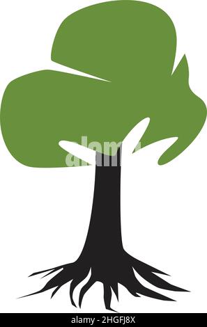 Tree icon logo design inspiration vector template Stock Vector