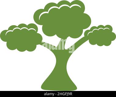 Tree icon logo design inspiration vector template Stock Vector