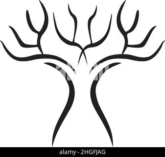 Tree icon logo design inspiration vector template Stock Vector