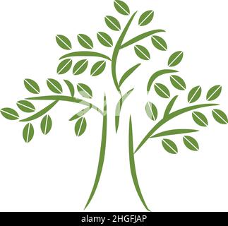 Tree icon logo design inspiration vector template Stock Vector