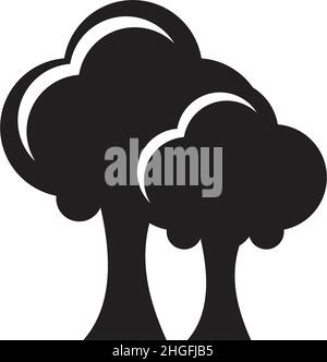 Tree icon logo design inspiration vector template Stock Vector