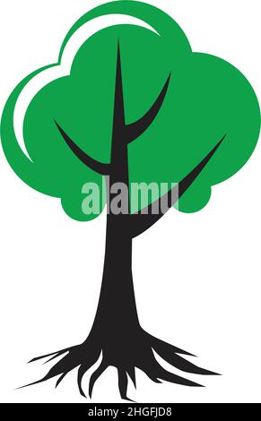 Tree icon logo design inspiration vector template Stock Vector