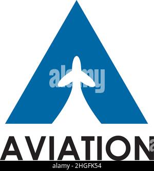 Travel company logo design vector tempate with airplane icon illustration Stock Vector