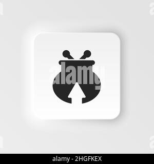 Coming, money, wallet neumorphic style vector icon. Simple element illustration from UI concept. Coming, money, wallet neumorphic style vector icon. F Stock Vector